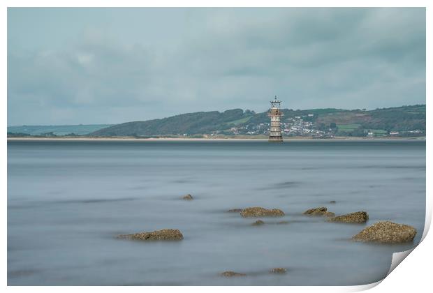 Whiteford Lighthouse, South Wales. Print by Bryn Morgan