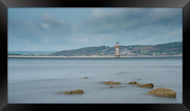 Whiteford lighthouse on the Loughor estuary. Framed Print by Bryn Morgan
