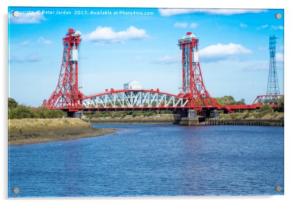 Newport road Bridge over the River Tees Middlesbro Acrylic by Peter Jordan