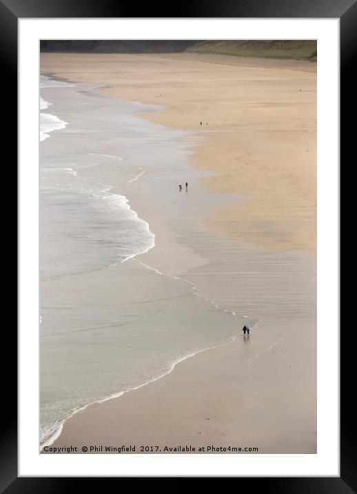 On the Beach Framed Mounted Print by Phil Wingfield