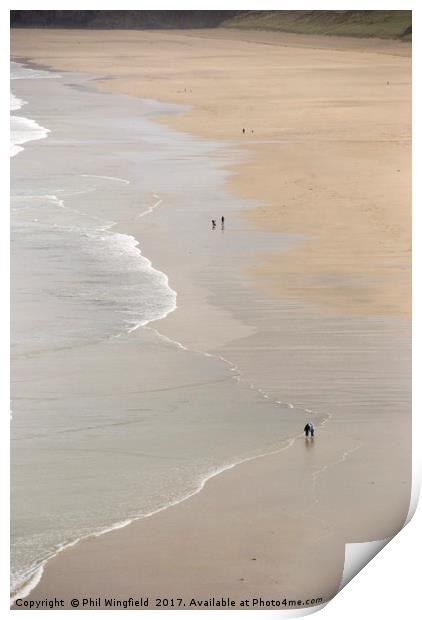 On the Beach Print by Phil Wingfield