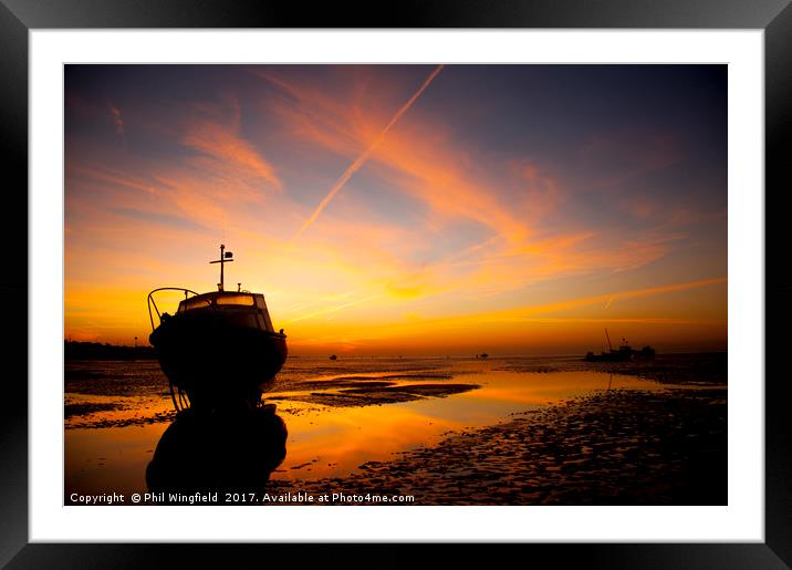 Southend Sunset Framed Mounted Print by Phil Wingfield
