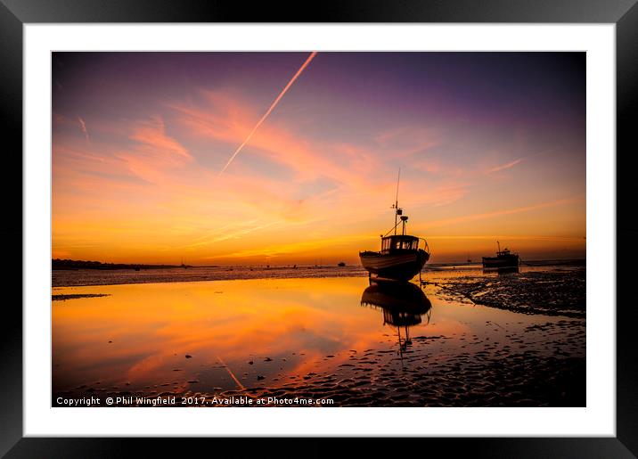 Southend Sunset 3 Framed Mounted Print by Phil Wingfield