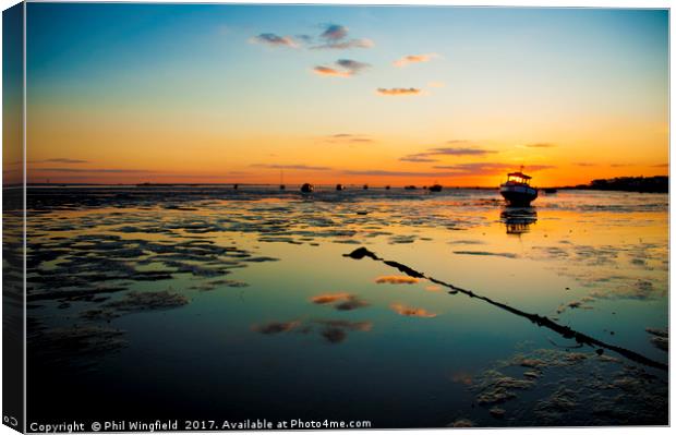 Southend Sunset 7 Canvas Print by Phil Wingfield