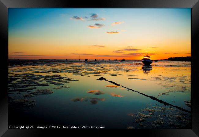 Southend Sunset 7 Framed Print by Phil Wingfield