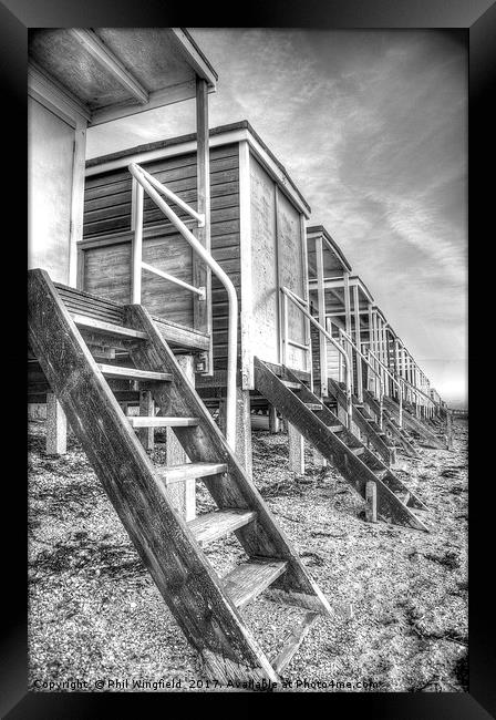 Southend Beach Huts 2 Framed Print by Phil Wingfield