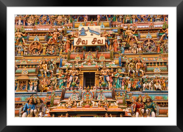 Hindu Temple Chennai Framed Mounted Print by Phil Wingfield