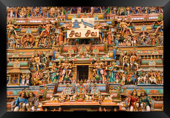 Hindu Temple Chennai Framed Print by Phil Wingfield
