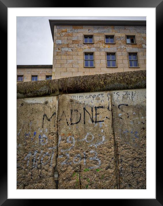 Berlin Wall, Germany Framed Mounted Print by Mark Llewellyn