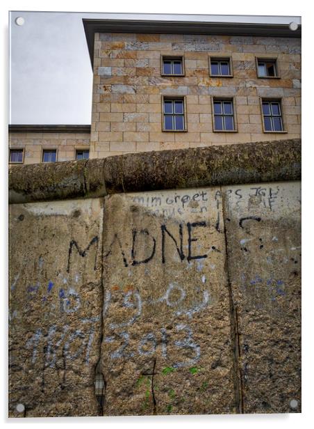 Berlin Wall, Germany Acrylic by Mark Llewellyn