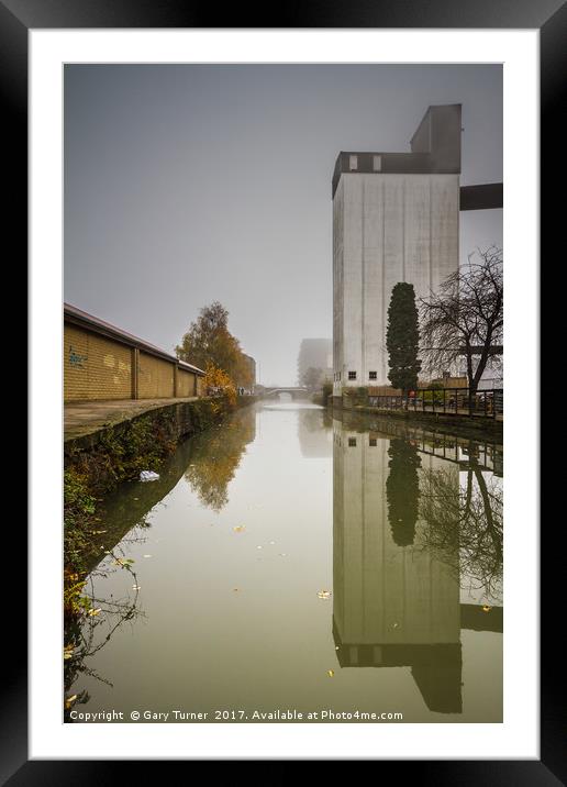 Flour Mill Reflection Portrait Framed Mounted Print by Gary Turner