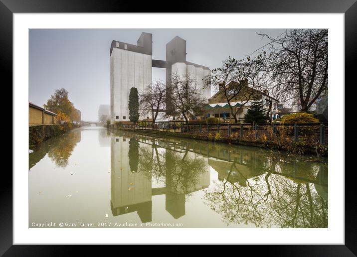 Flour Mill Reflection Framed Mounted Print by Gary Turner