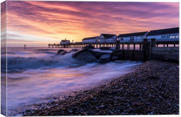 Southwold Sunrise Canvas Print by Mark Hawkes