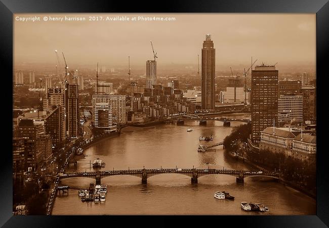 The London Thames Framed Print by henry harrison