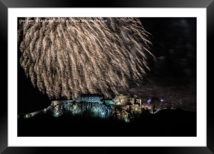 Stirling Castle Firework Hogmanay Framed Mounted Print by Ian Potter