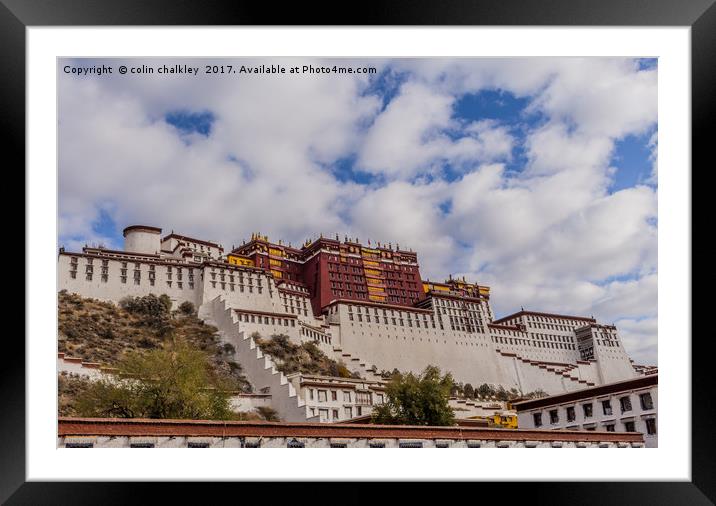 The Potala Palace in Tibet Framed Mounted Print by colin chalkley