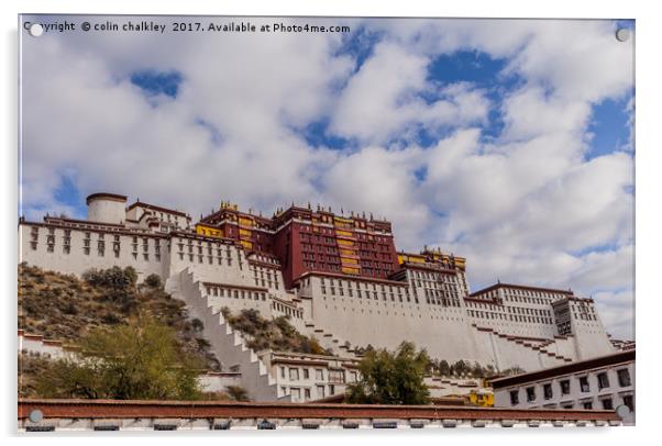 The Potala Palace in Tibet Acrylic by colin chalkley