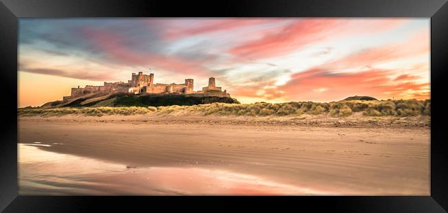 Twilight at Bamburgh Castle Framed Print by Naylor's Photography