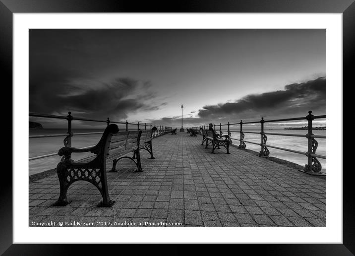 Swanage Sea Front December 2016 Framed Mounted Print by Paul Brewer