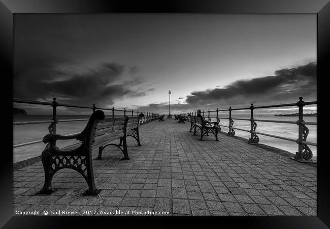Swanage Sea Front December 2016 Framed Print by Paul Brewer