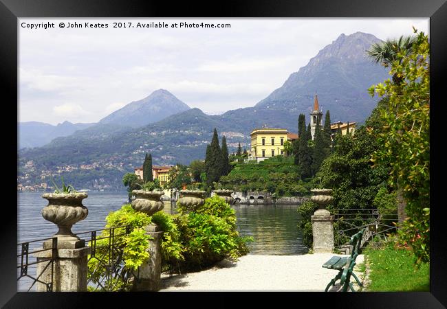Villa Cipressi Lake Como Italy Framed Print by John Keates