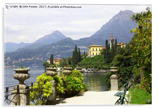 Villa Cipressi Lake Como Italy Acrylic by John Keates