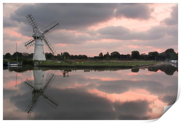 Thurne Windpump Reflection Print by Mark Hawkes