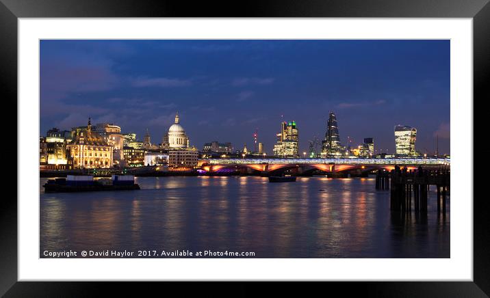 A Walk on the South Bank Framed Mounted Print by David Haylor