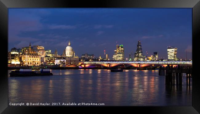 A Walk on the South Bank Framed Print by David Haylor