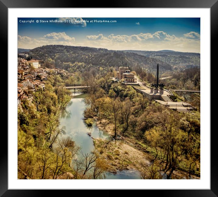 Veliko Tarnovo view Framed Mounted Print by Steve Whitham