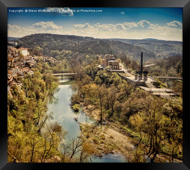 Veliko Tarnovo view Framed Print by Steve Whitham