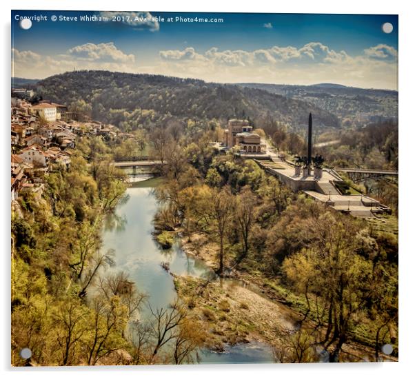 Veliko Tarnovo view Acrylic by Steve Whitham