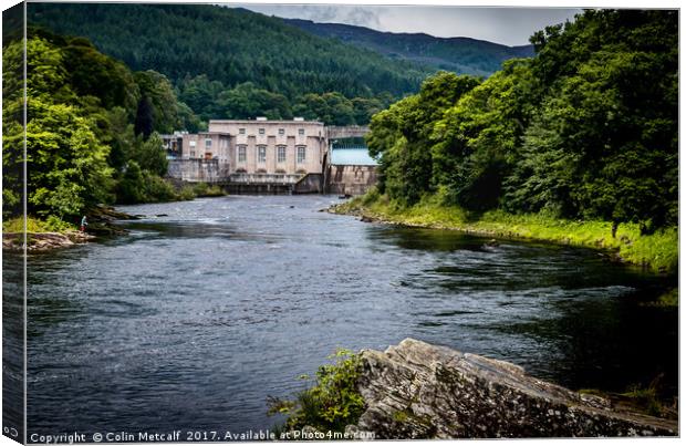 Pitlochry Dam Canvas Print by Colin Metcalf