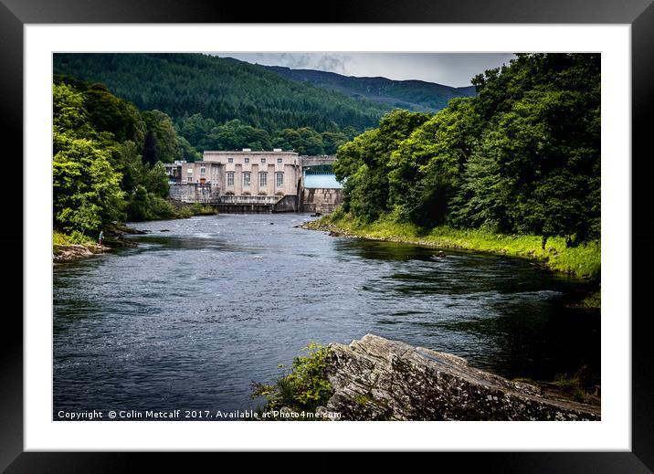 Pitlochry Dam Framed Mounted Print by Colin Metcalf