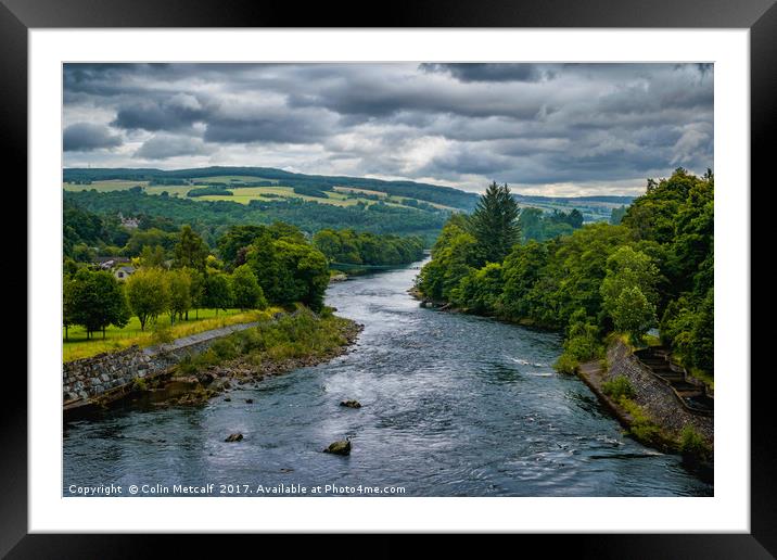 The River Tummel Framed Mounted Print by Colin Metcalf