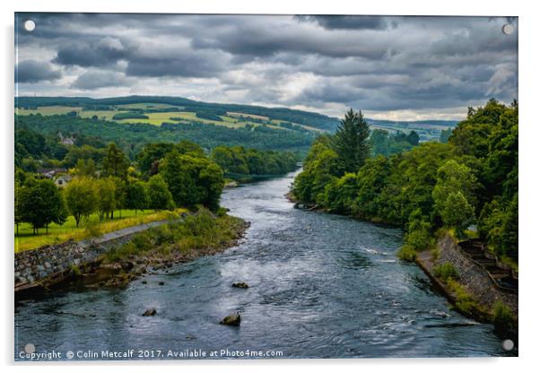 The River Tummel Acrylic by Colin Metcalf