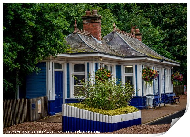 The Station Building at Pitlochry. Print by Colin Metcalf