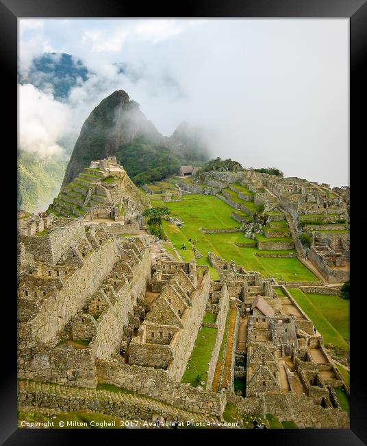 Machu Picchu Framed Print by Milton Cogheil