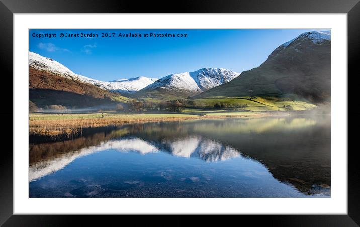 Autumn Reflection on Brothers Water Framed Mounted Print by Janet Burdon