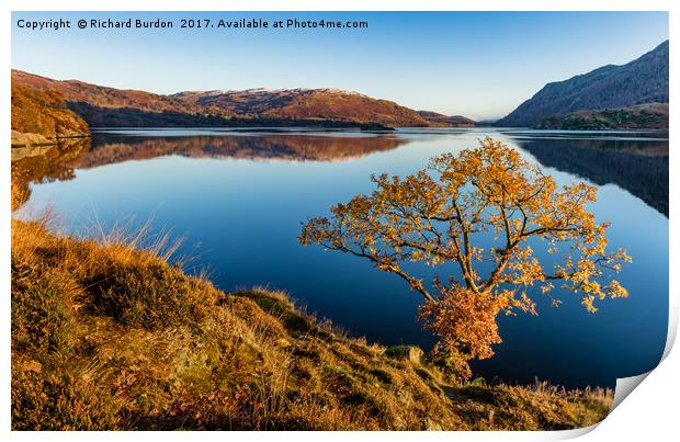 Autumn Reflections on Ullswater Print by Richard Burdon