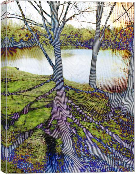 Through The Trees Pattern Canvas Print by Florin Birjoveanu