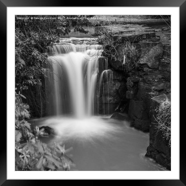 Armstrong's Falls (Mono) Framed Mounted Print by George Davidson