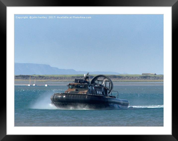 Royal Marines Hovercraft on the River Taw North De Framed Mounted Print by john hartley