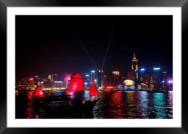 Hong Kong Harbour Framed Mounted Print by david harding