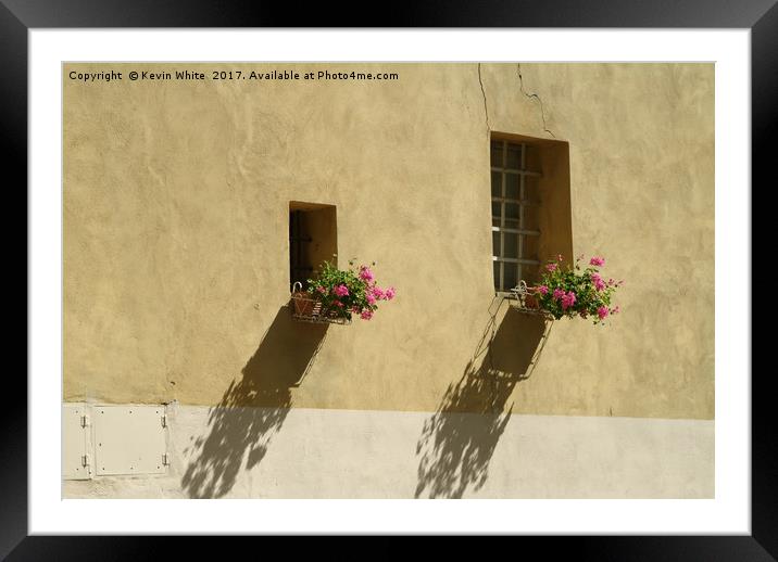 Tuscan windows Framed Mounted Print by Kevin White