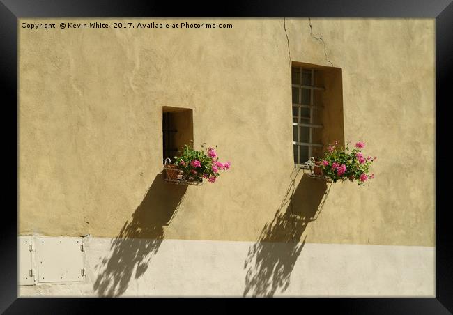 Tuscan windows Framed Print by Kevin White