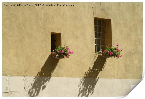 Tuscan windows Print by Kevin White