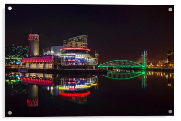 Salford Quays Manchester UK Acrylic by Rob Mcewen