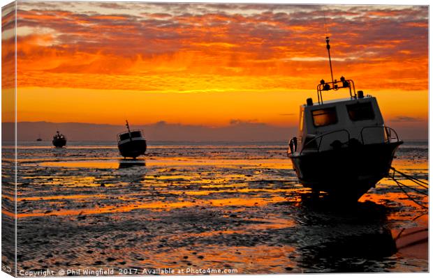 Thames Estuary Sunrise Canvas Print by Phil Wingfield