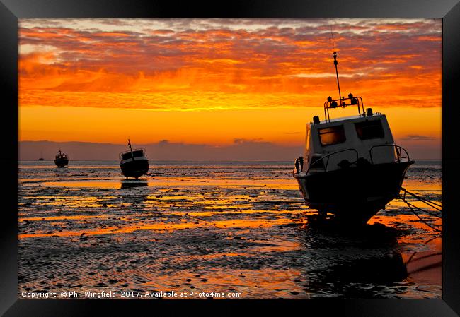 Thames Estuary Sunrise Framed Print by Phil Wingfield
